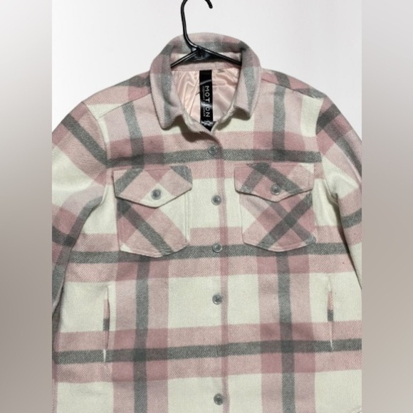 POINT ZERO - MOTION  Women’s PLAID LINED SHACKET- Rose pink - US M - Picture 3 of 7